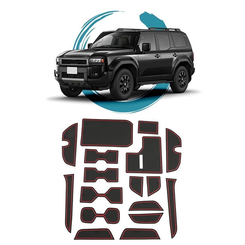 【新品】 ruiya 2024 新型 トヨタ ランクル250 専用 滑り止めマット ラバーマット ドアポケット マット インテリアラバーマット トヨタ ランドクルーザー250 アクセサリー ポケットマット キズ防
