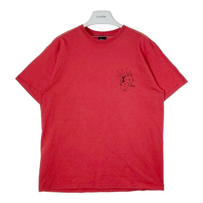 STUSSY ステューシー Fire Dice Tee サイコロ Tシャツ レッド sizeM