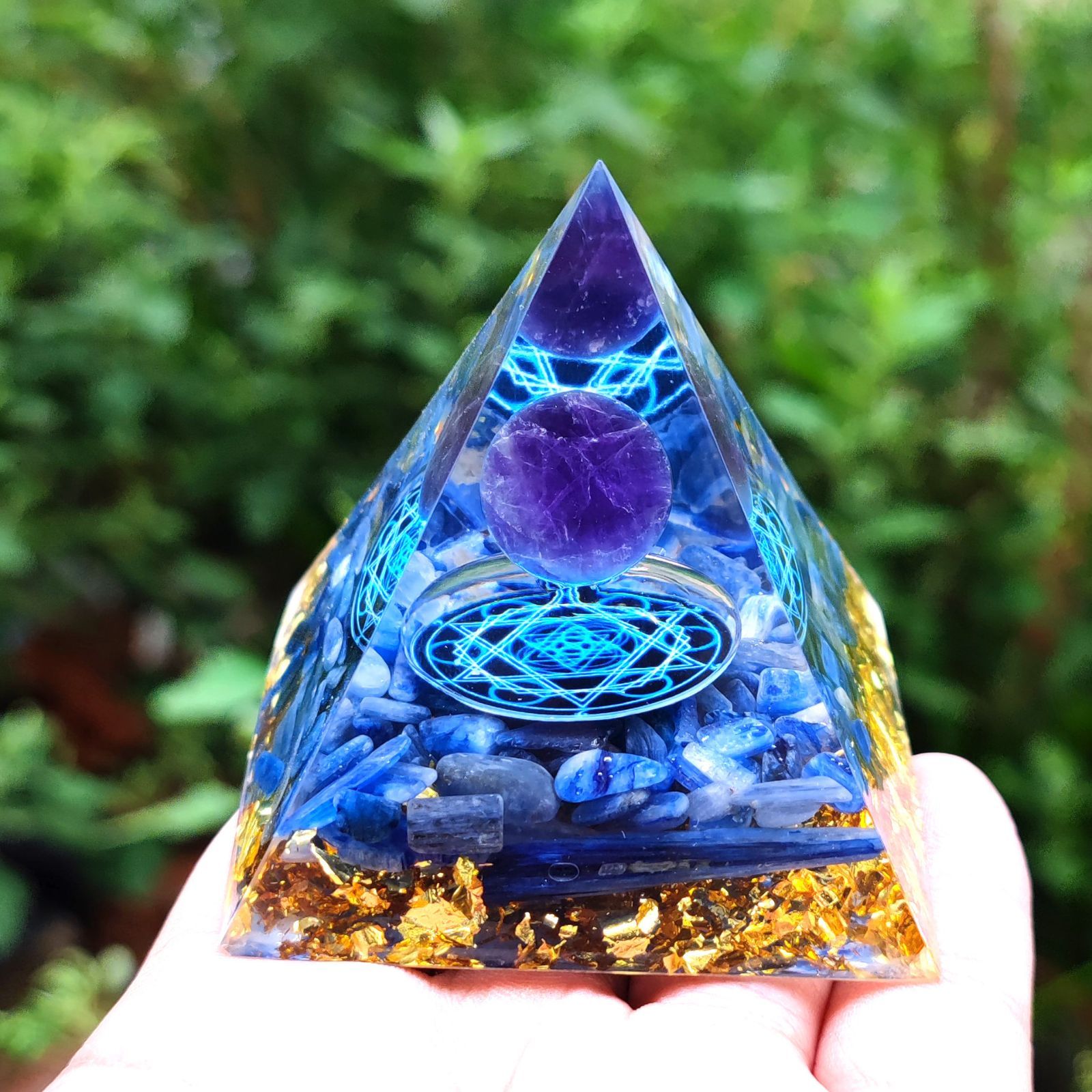 PRIVIE クリスタル ピラミッド オルゴナイト パワーストーン 水晶 5