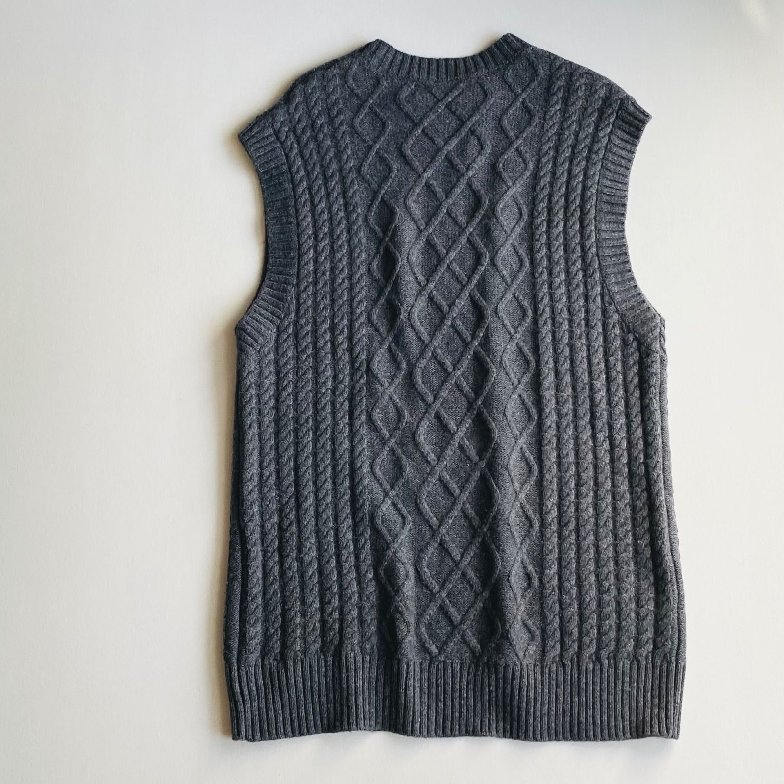 UNITED ARROWS ユナイテッドアローズ ウール カシミヤ ケーブル ニット 