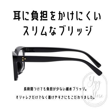 極太フレーム 黒縁 スクエア 伊達メガネ サングラス 黒×クリア