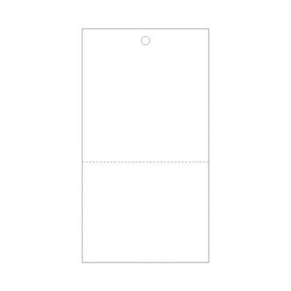 （まとめ）ササガワ 業務用提げ札 糸なし白無地ミシン目入 18-1506 1箱（500枚）〔×5セット〕