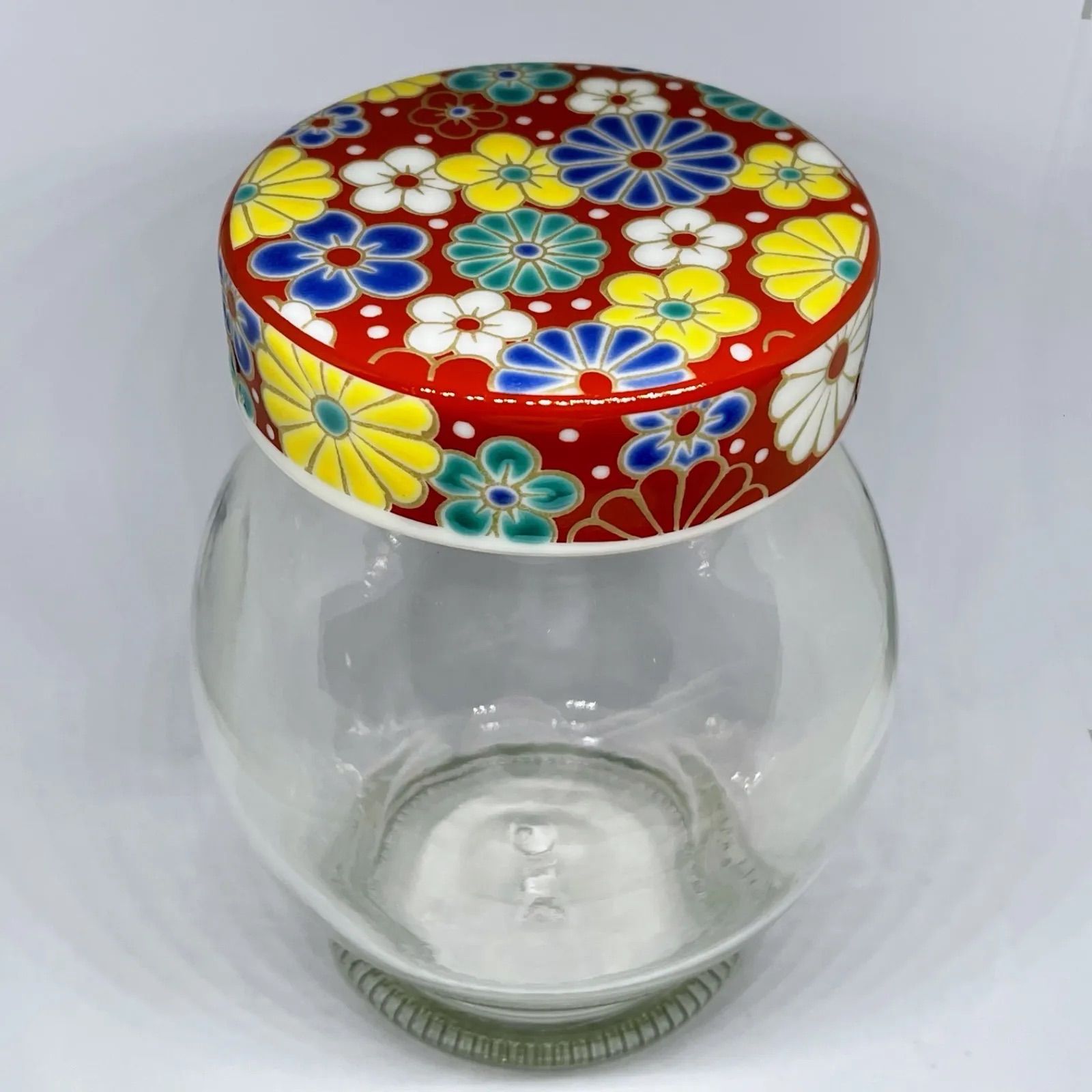 茶道具　九谷焼盛蓋瓶 茶道具九谷焼盛蓋瓶