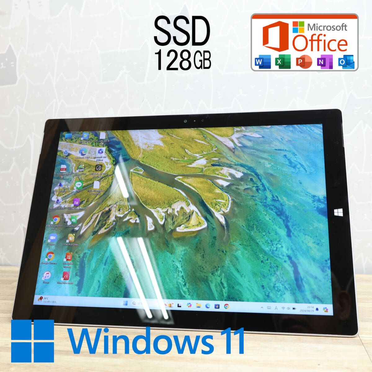 ☆美品 高性能4世代i5！SSD128GB☆SURFACEPRO3 Core i5-4300U Webカメラ Win11 MS Office 中古品  ノートPC☆P78332 - メルカリ