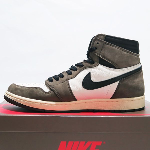 NIKE ナイキ x TRAVIS SCOTT トラヴィス スコット AIR JORDAN 1 HIGH OG TS SP CD4487 100  エアジョーダン ワン ハイ オリジナル セイル ダークモカ スニーカー サイズ29.0cm(US11) deck - メルカリ