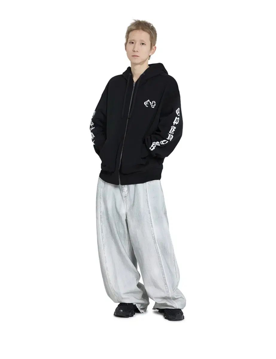  タグ o リユーザブルバッグ OWAY OY ゴシック クロス フーディー ジップアップ フード パーカー トップス