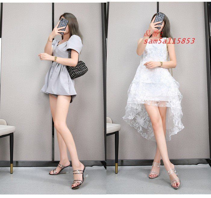 クリアサンダル ウェッジソールサンダル