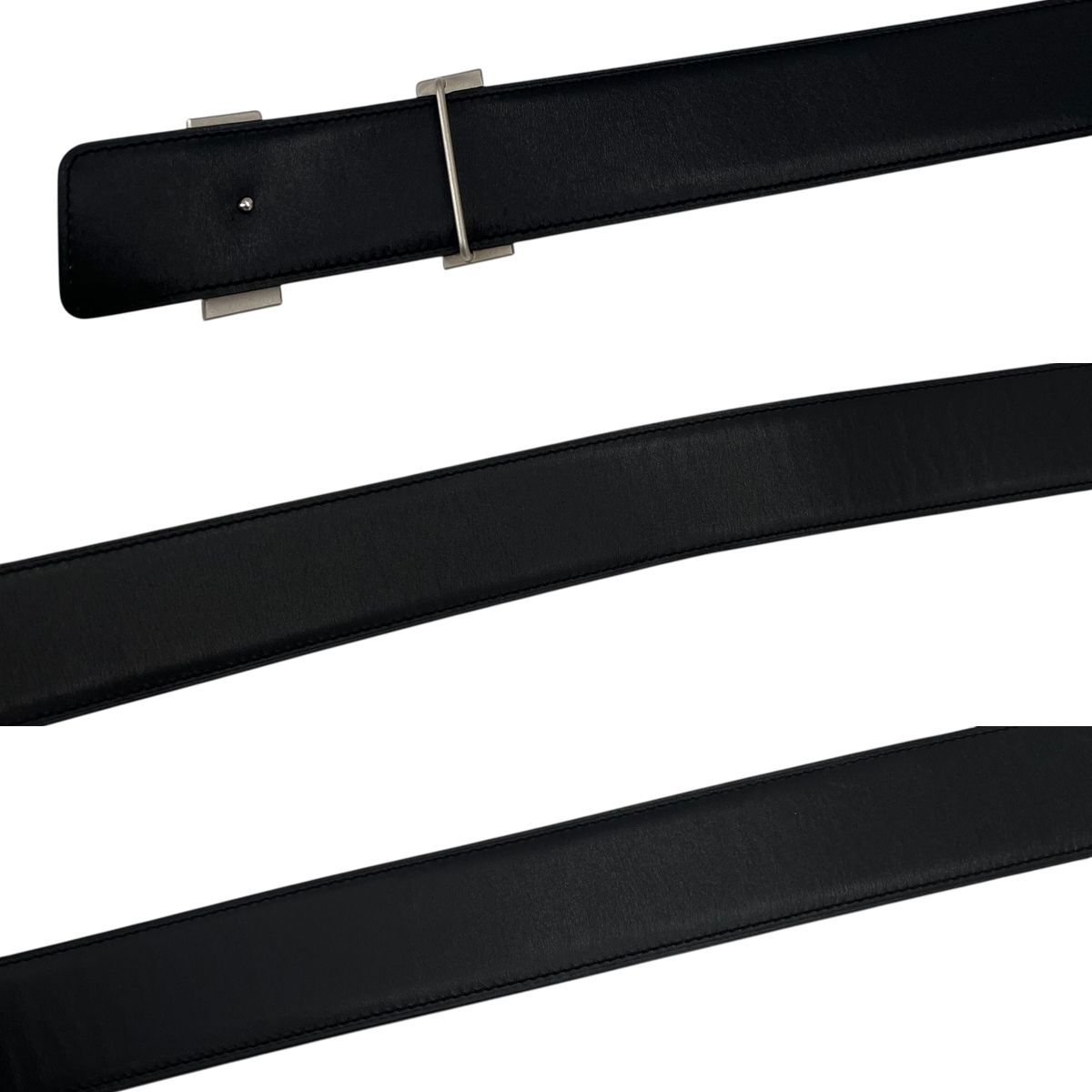 HERMES エルメス レザー リバーシブル バックル ベルト HERMES