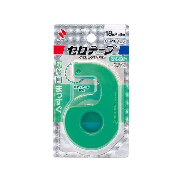 （まとめ） ニチバン 小巻セロテープカッター付 18mm グリーン【×50セット - メルカリShops
