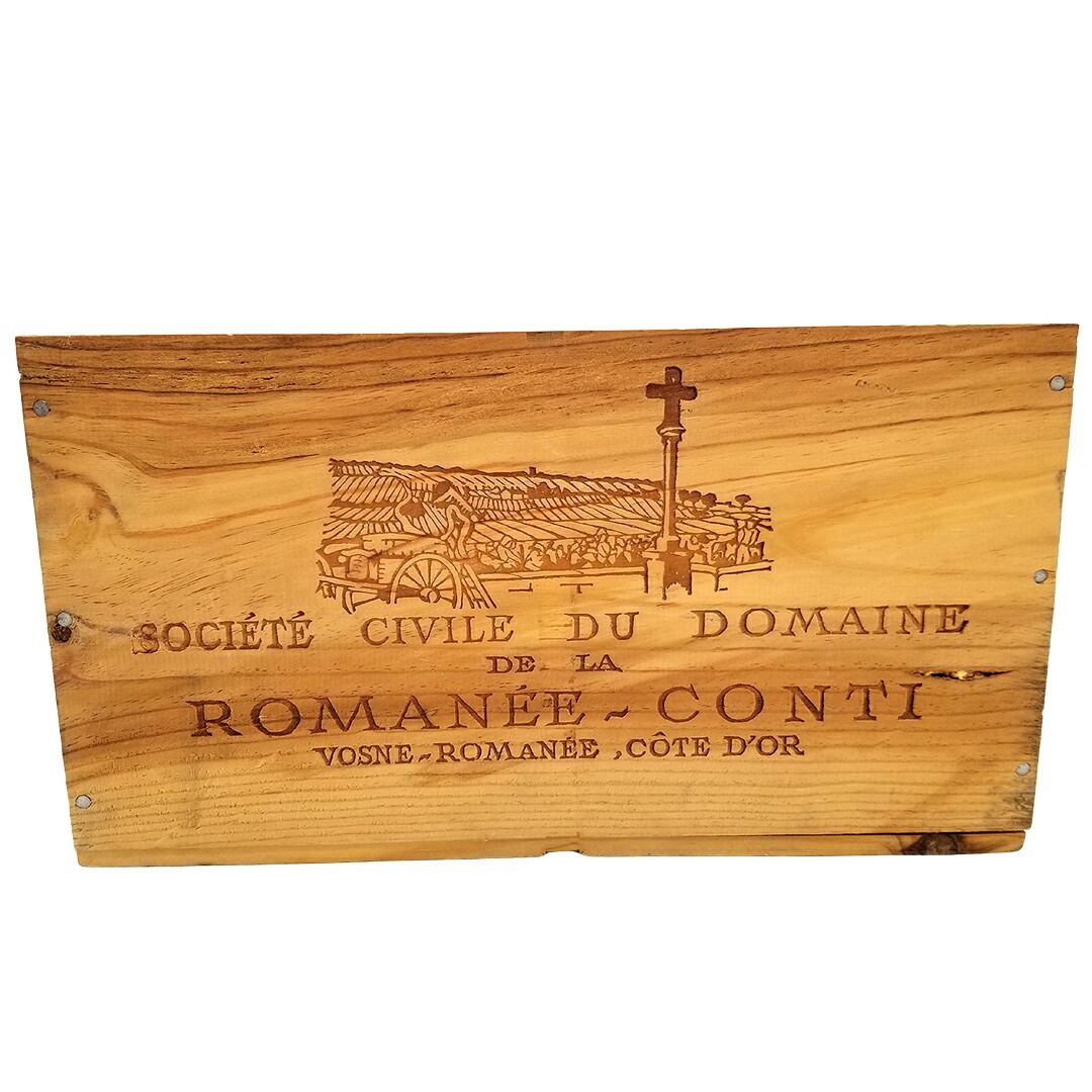 I2 ワイン 木箱 ワイン6本用 3×2 ロマネ コンティ 汚れ シール跡などあり ZNWOODI2