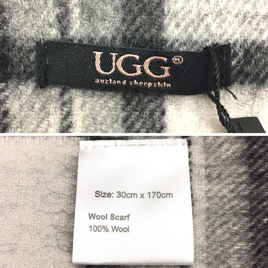 未使用　UGG　アグ　マフラー　ウール　ユニセックス　aq9130 セール 未使用 UGG アグ マフラー ウール ユニセックス aq9130
