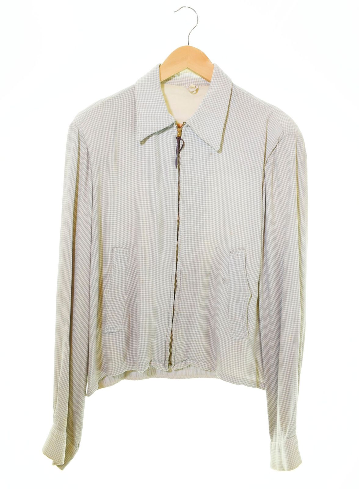 ヴィンテージ VINTAGE ITEM 50's gabardine jacket ギャバジンジャケット waldesジッパー  ジャケット チェック グレー 103MT-318