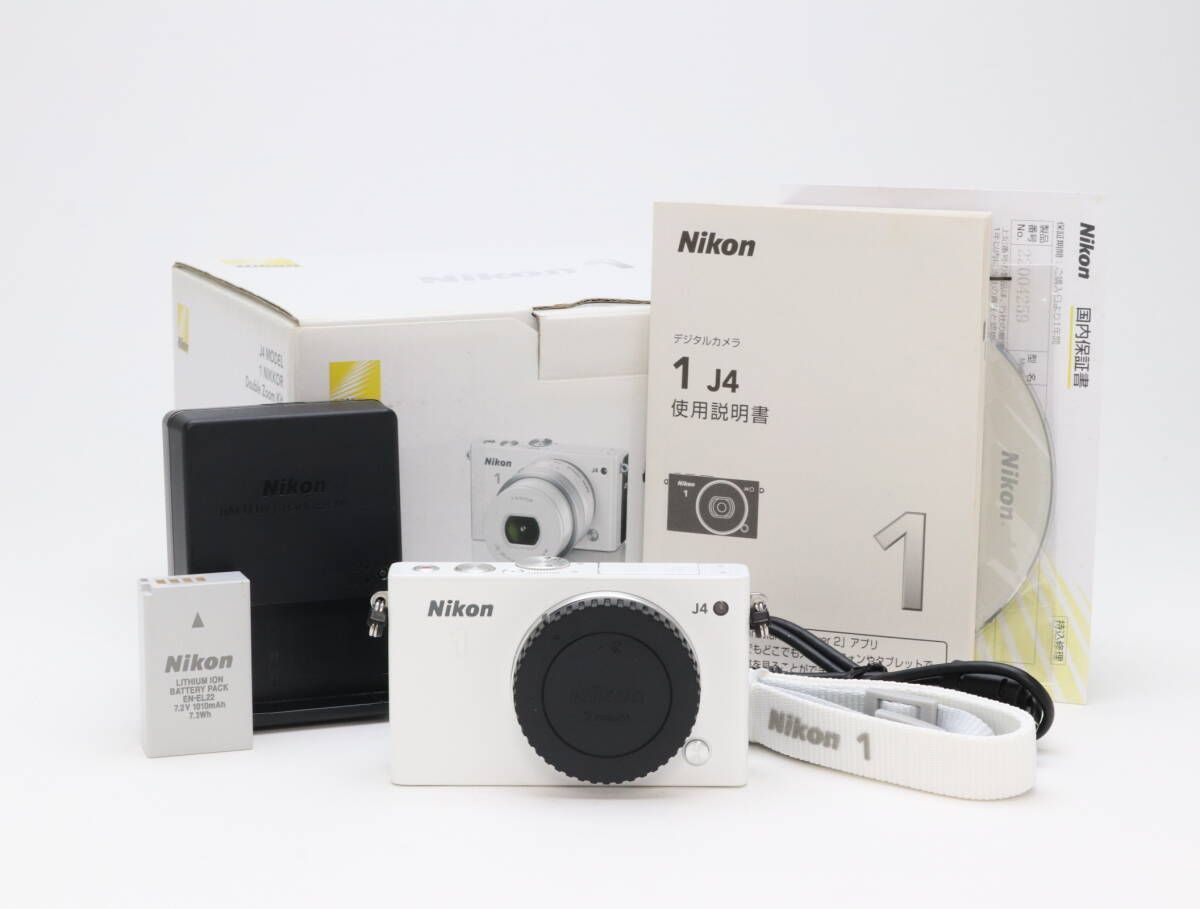 B 並品 Nikon ニコン 1 J4 ボディ ホワイト 初期不良返品対応 99-97