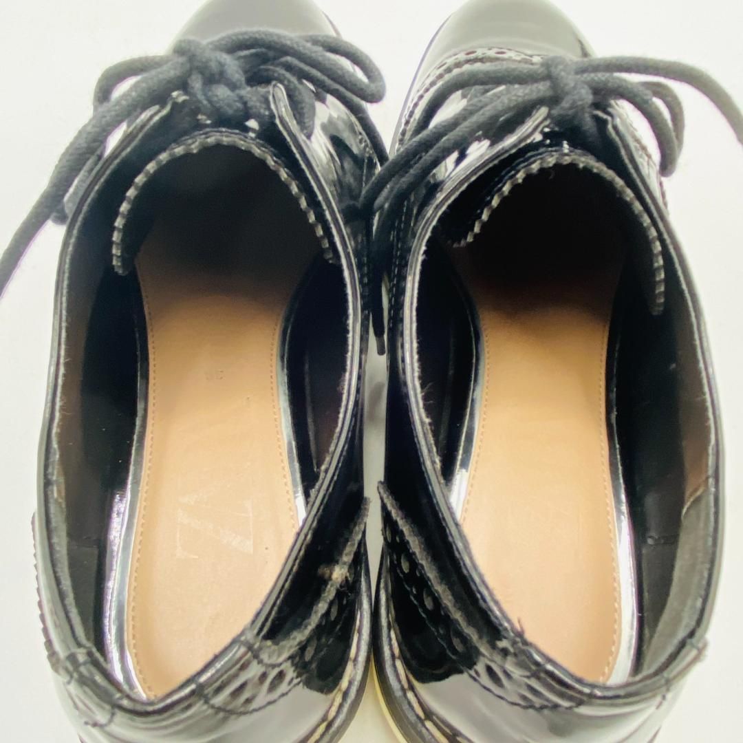 ZARA ドレスシューズ 厚底 38 エナメル オックスフォード