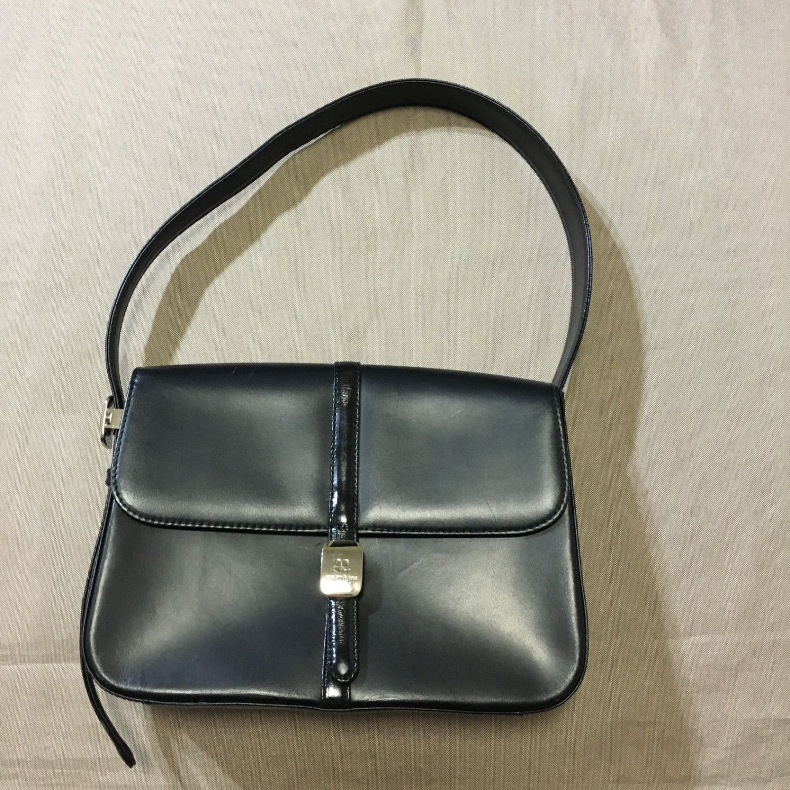 クレージュパリス courreges paris レザーバッグ ブラック クレージュパリス courreges paris レザーバッグ ブラック