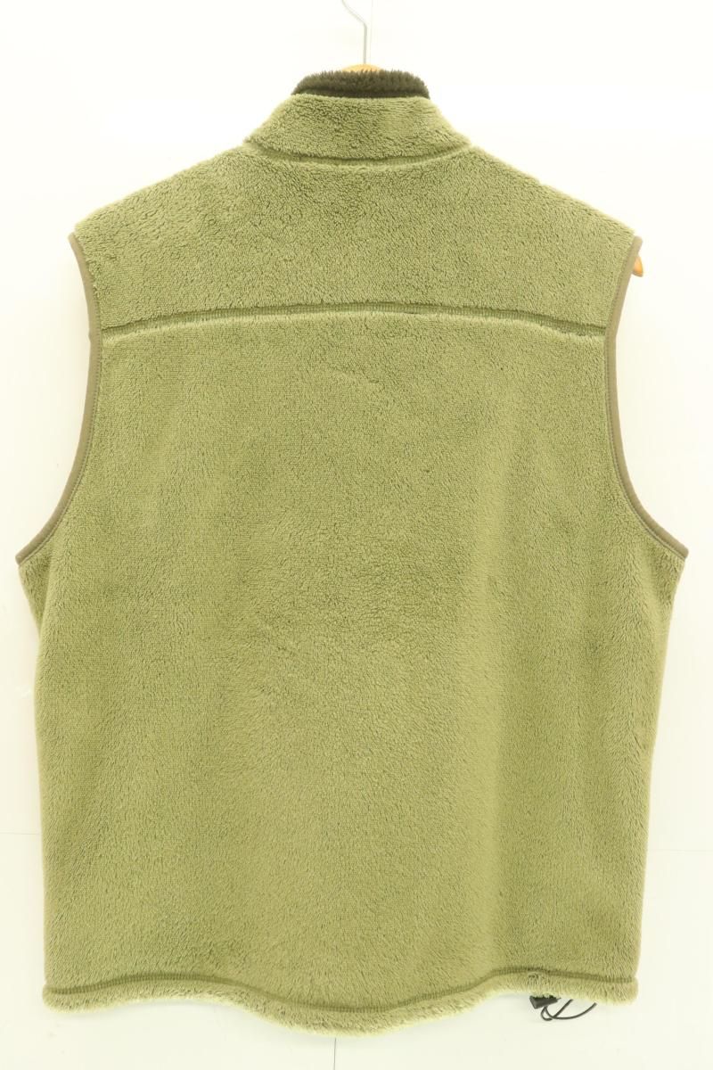 patagonia メンズベスト ジレ M USA フリース ベスト patagonia M 緑 グリーン ロゴ