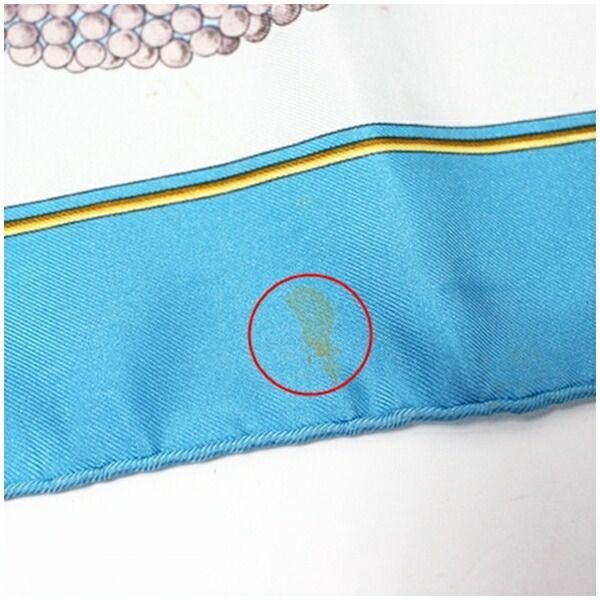 Cartier スカーフ シルク ライトブルー カルティエ マストドゥ