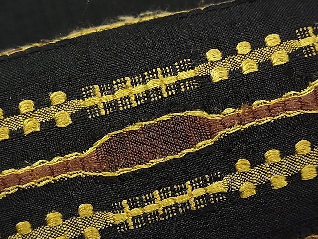 平和屋本店□超希少 国画会会員 原田麻那 めがね織 浮き織 九寸開き  