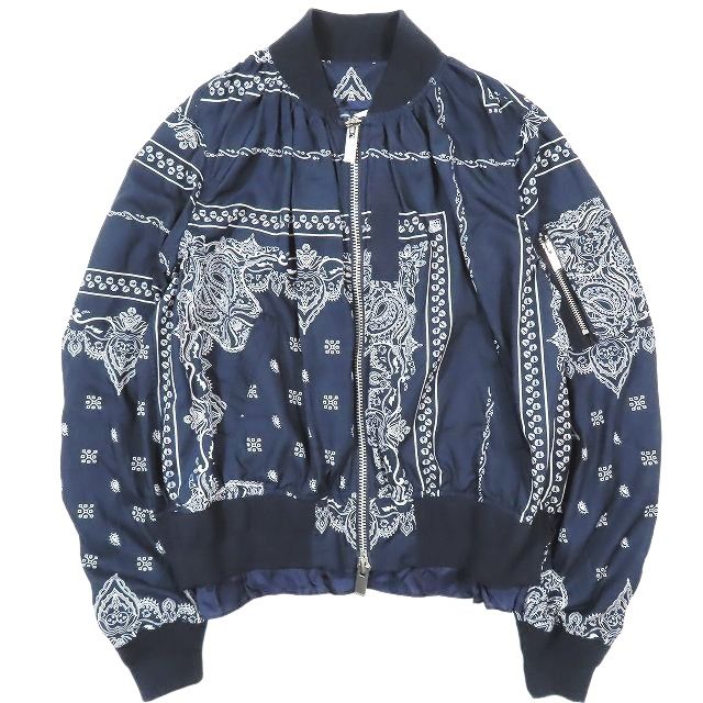 19ss サカイ sacai Bandana Print Bomber Jacket バンダナ プリント
