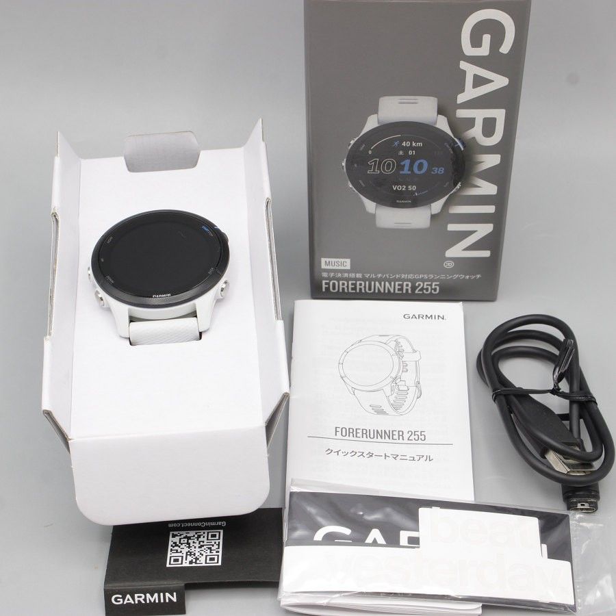 GARMIN Forerunner 255 Music Whitestone 010-02641-57 スマートウォッチ ガーミン フォアランナー  ミュージック 本体 - メルカリ