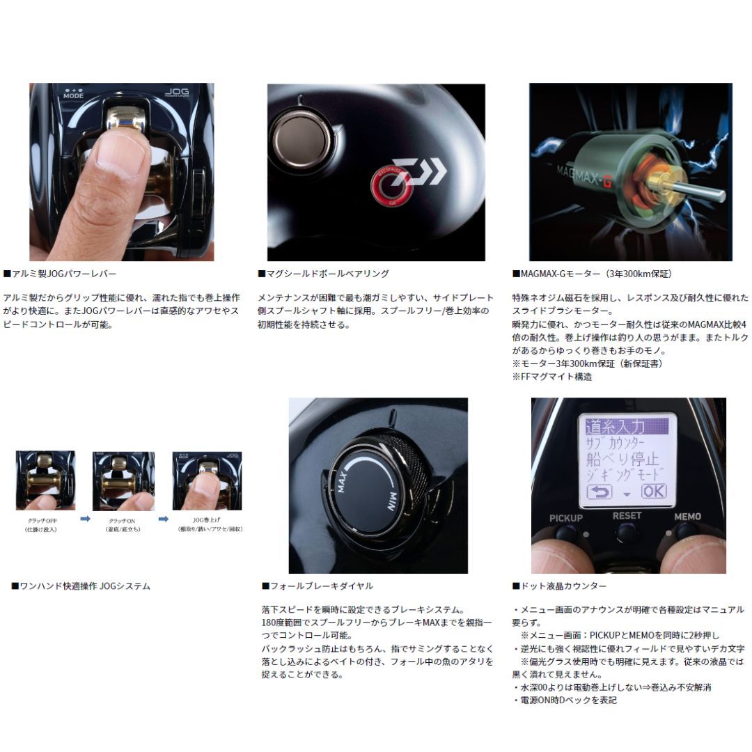 ダイワ　23シーボーグ　400J  右巻き 23 シーボーグ 400J(右巻き) PE4号-400m リールに巻いて発送