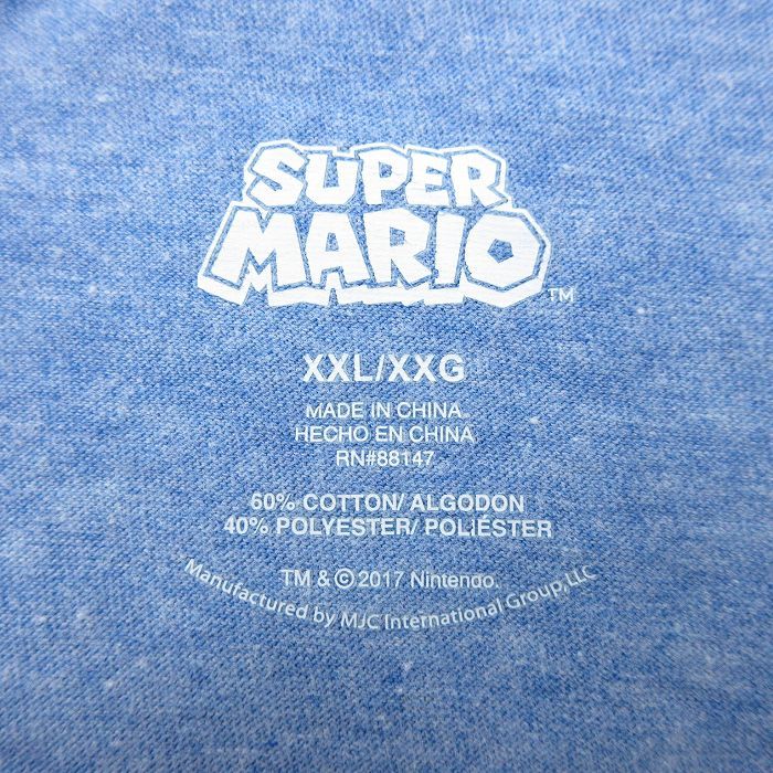 XL/古着 半袖 Tシャツ メンズ ゲーム ニンテンドー スーパーマリオ 