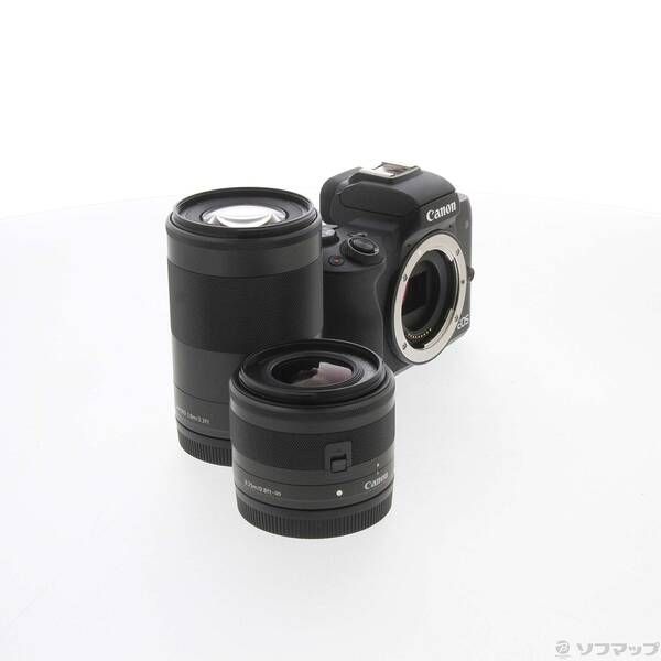 中古品〕 EOS Kiss M2 ダブルズームキット ブラック【348