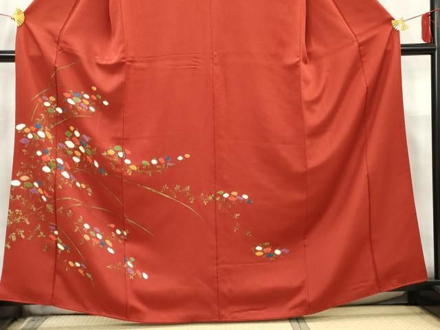 平和屋着物□訪問着 手描き 枝花文 正絹 逸品 AABB8542cs - メルカリ