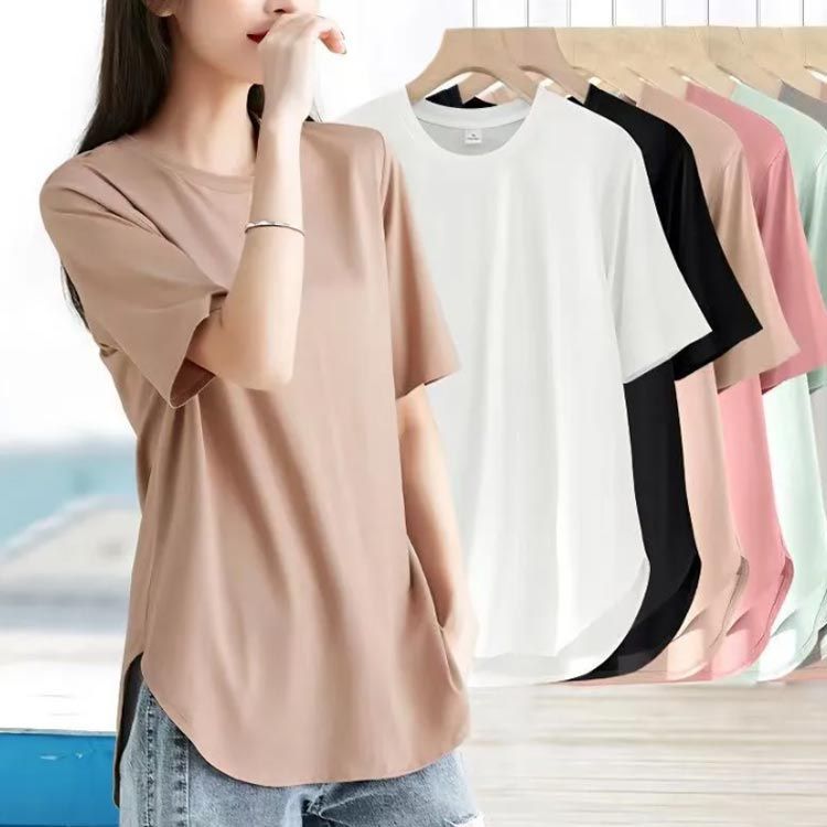 tシャツ ケープ風 裾ラウンドデザイン キレイ目カットソー Tシャツ レディース 楽天市場】ケープ（Tシャツ・カットソー｜トップス