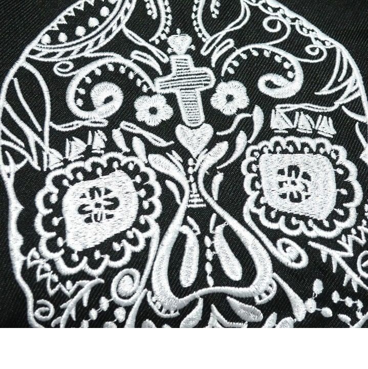 ②schott ショット キューバシャツ スカル 髑髏 刺繍 メキシカン マリア ②schott ショット キューバシャツ スカル 髑髏 刺繍 メキシカン