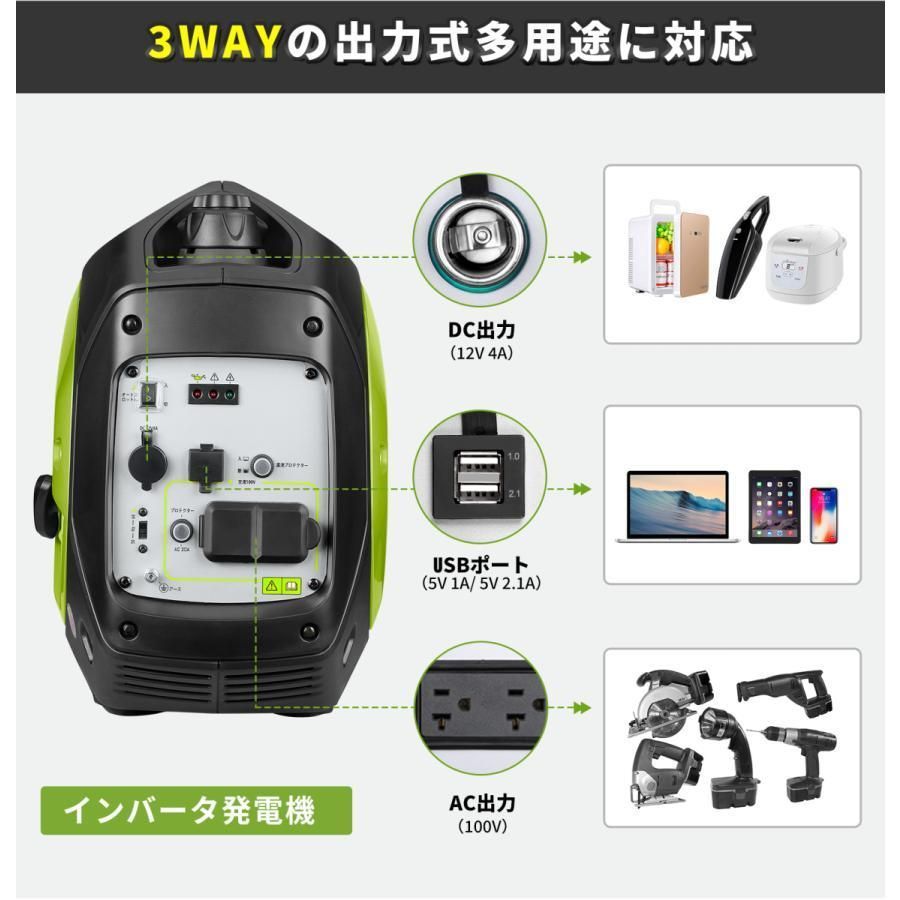 EENOUR インバーター発電機 GS2200i 定格出力1.8kVA 発電機 インバーター 家庭用 エンジン発電機 高出力 静音 ポータブル発電機  - メルカリ