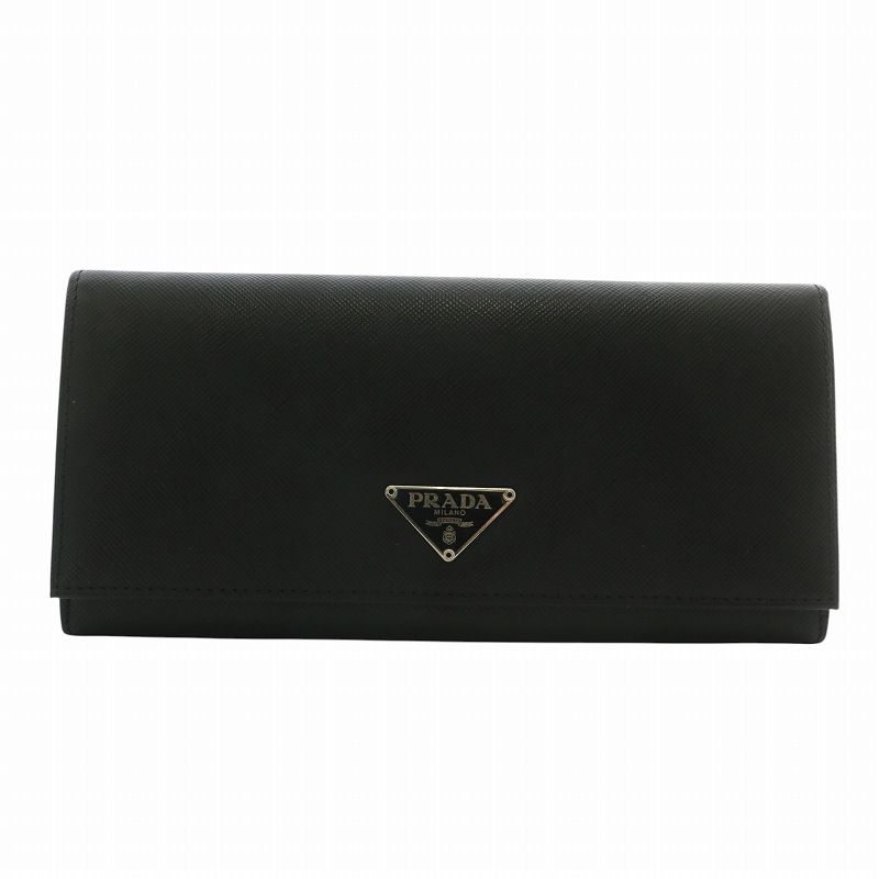 プラダ PRADA 長財布 二つ折り サフィアーノレザー ロゴ 三角