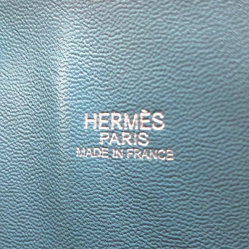 エルメス HERMES ボリード31 □K刻 ブルージーン シルバー金具 ヴォーエプソン レディース ハンドバッグ