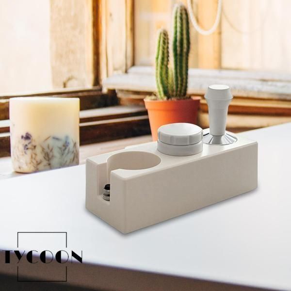 ホワイト タンピングスタンド エスプレッソマシンタンピングスタンド用