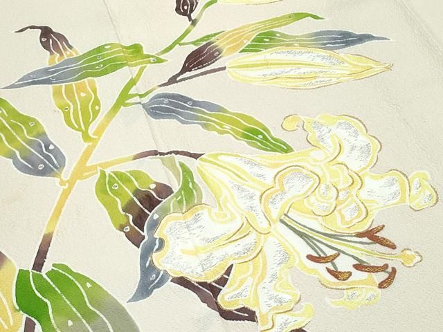 平和屋本店□希少 皆川月華 長女 日本画家 皆川千恵子 訪問着 刺繍