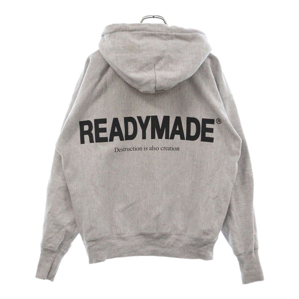 READY MADE (レディメイド) 23AW HOODIE SMILE スマイル プルオーバーパーカー フーディー RE-CO-GY-00-00-245 グレー