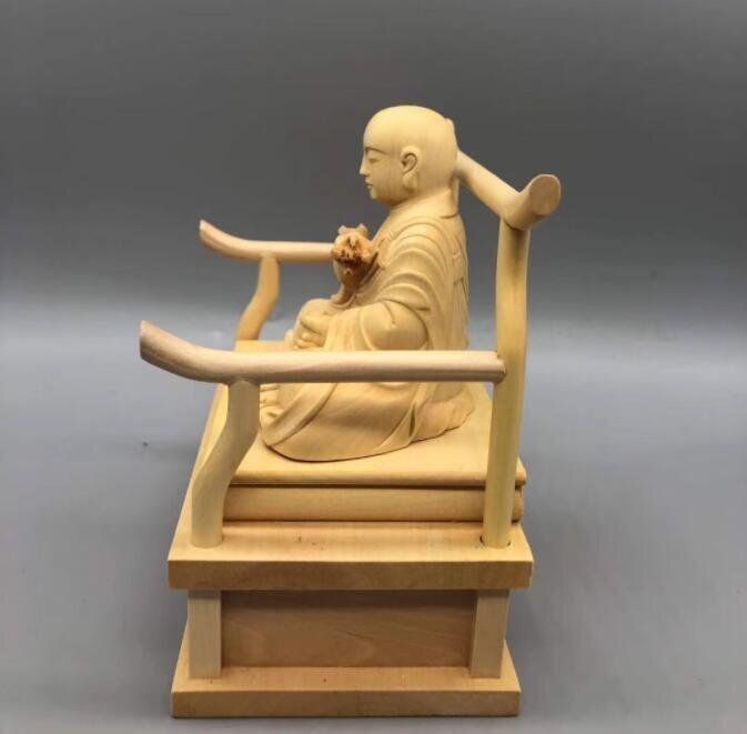  真言宗 木彫仏像 仏教美術 精密細工 弘法大師像 置物 仏像 仏壇 仏具