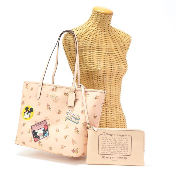 コーチ COACH リバーシブル トートバッグ PVC / レザー ディズニー 