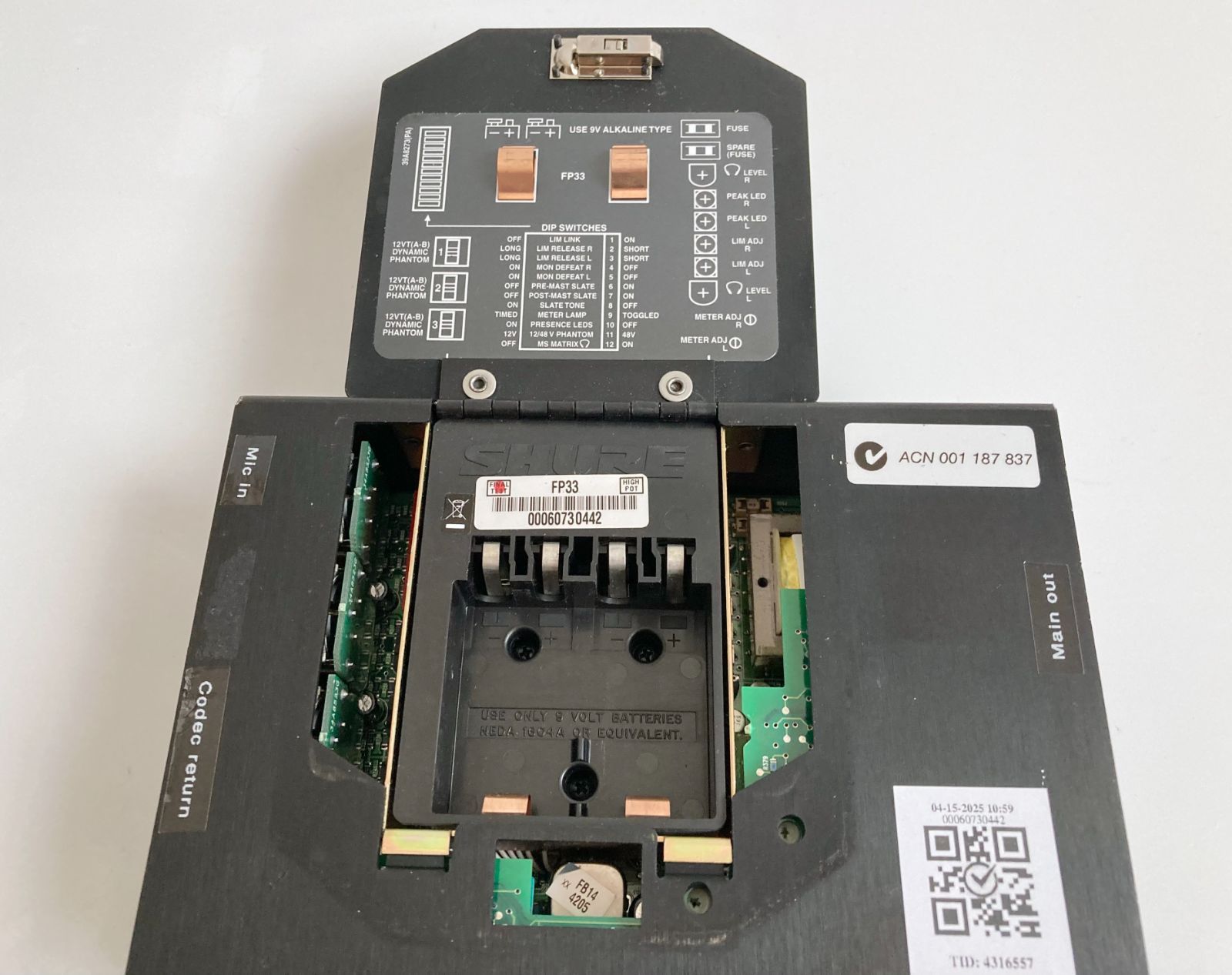 ポータブルフィールドミキサー プリアンプ