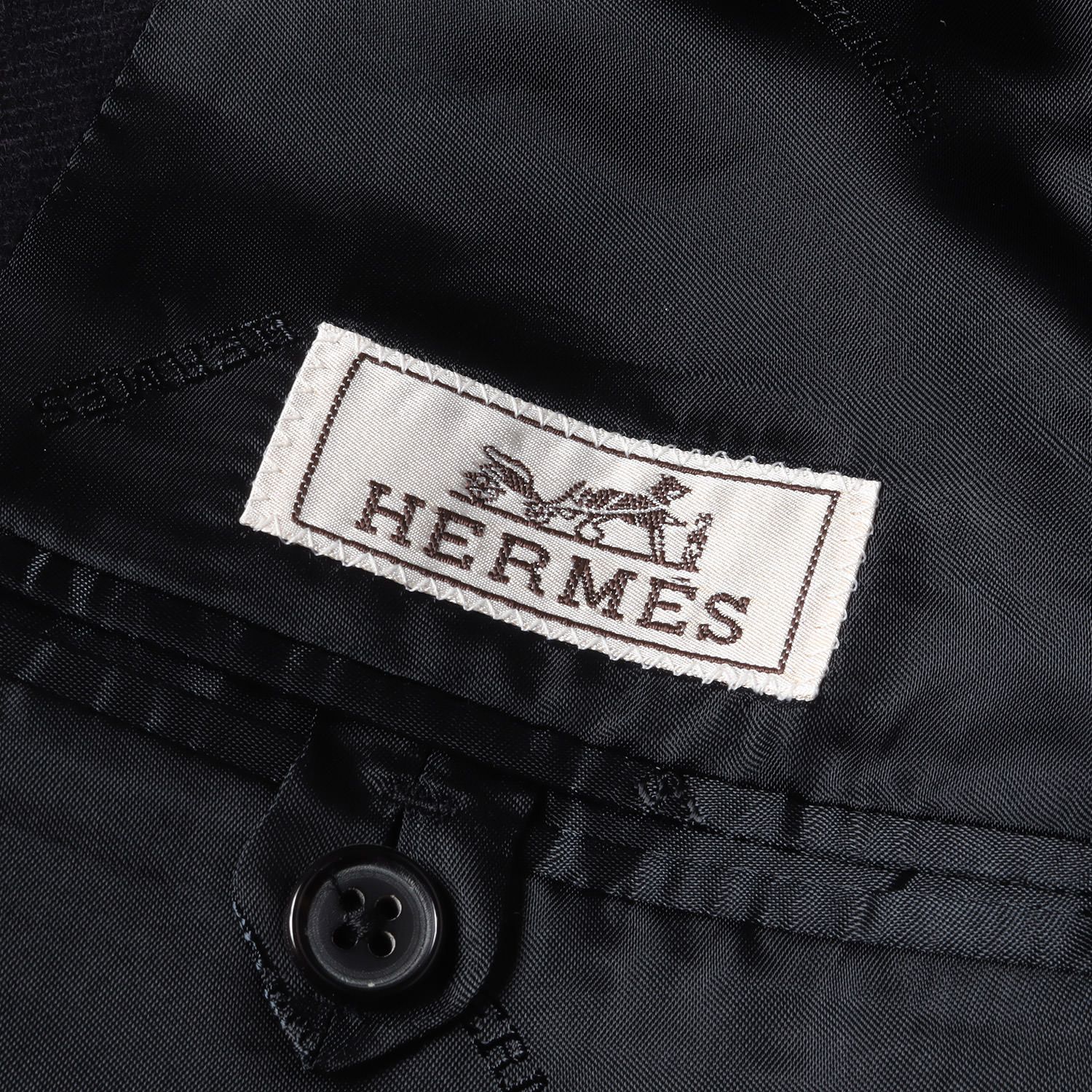 HERMES エルメス コート サイズ:50 ピークドラペル ヘリンボーン 