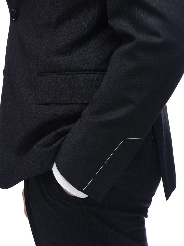 【美品】 LARDINI ラルディーニ スーツ ヘリンボーン Mサイズ LARDINI (ラルディーニ) ヘリンボーンピーク シングル 2ツ釦