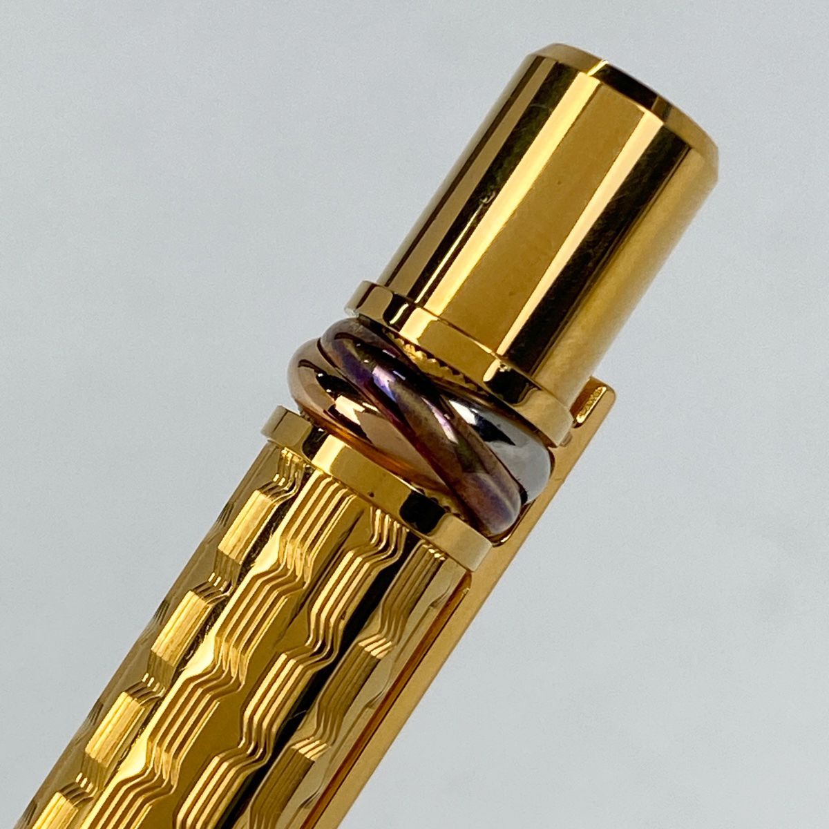【美品 送料込み】カルティエ ボールペン トリニティ ゴールド プレート カルティエ CARTIER マスト ドゥ カルティエ ボールペン