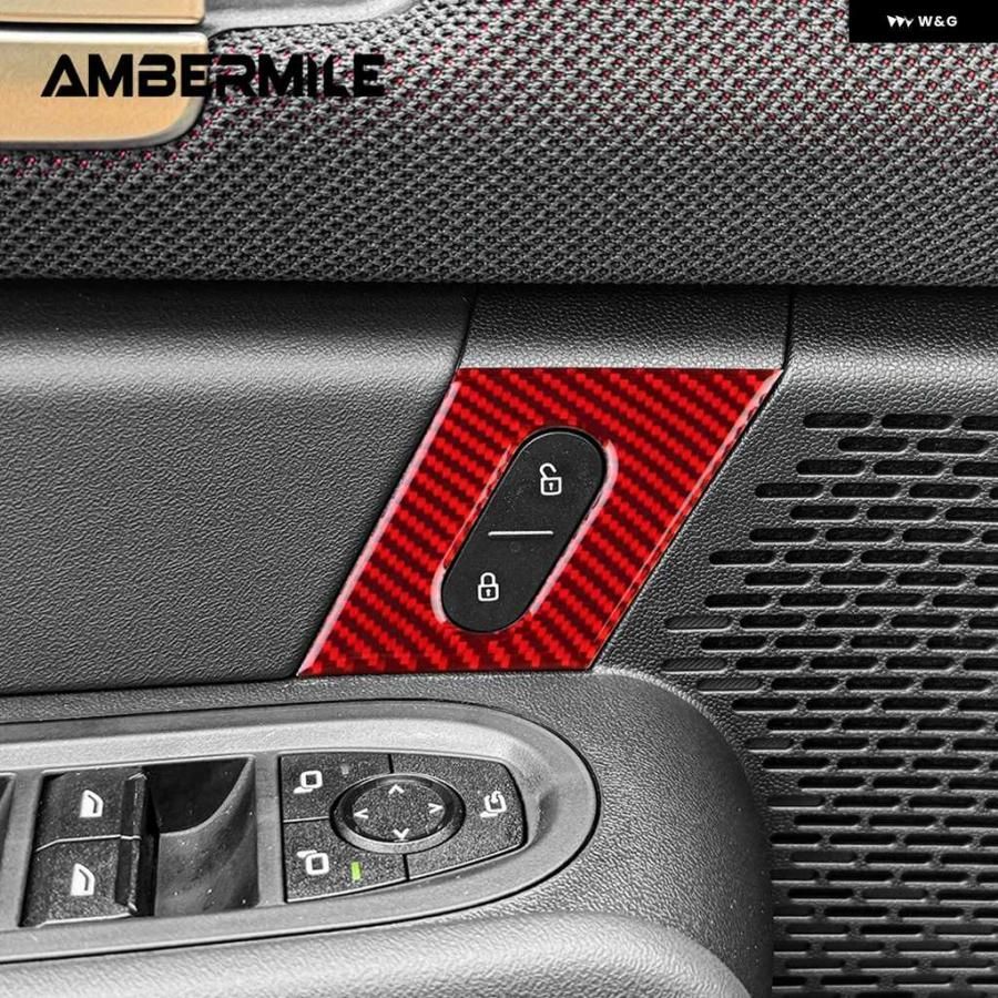 用ドアロックスイッチ用カーボンステッカー 4枚セット