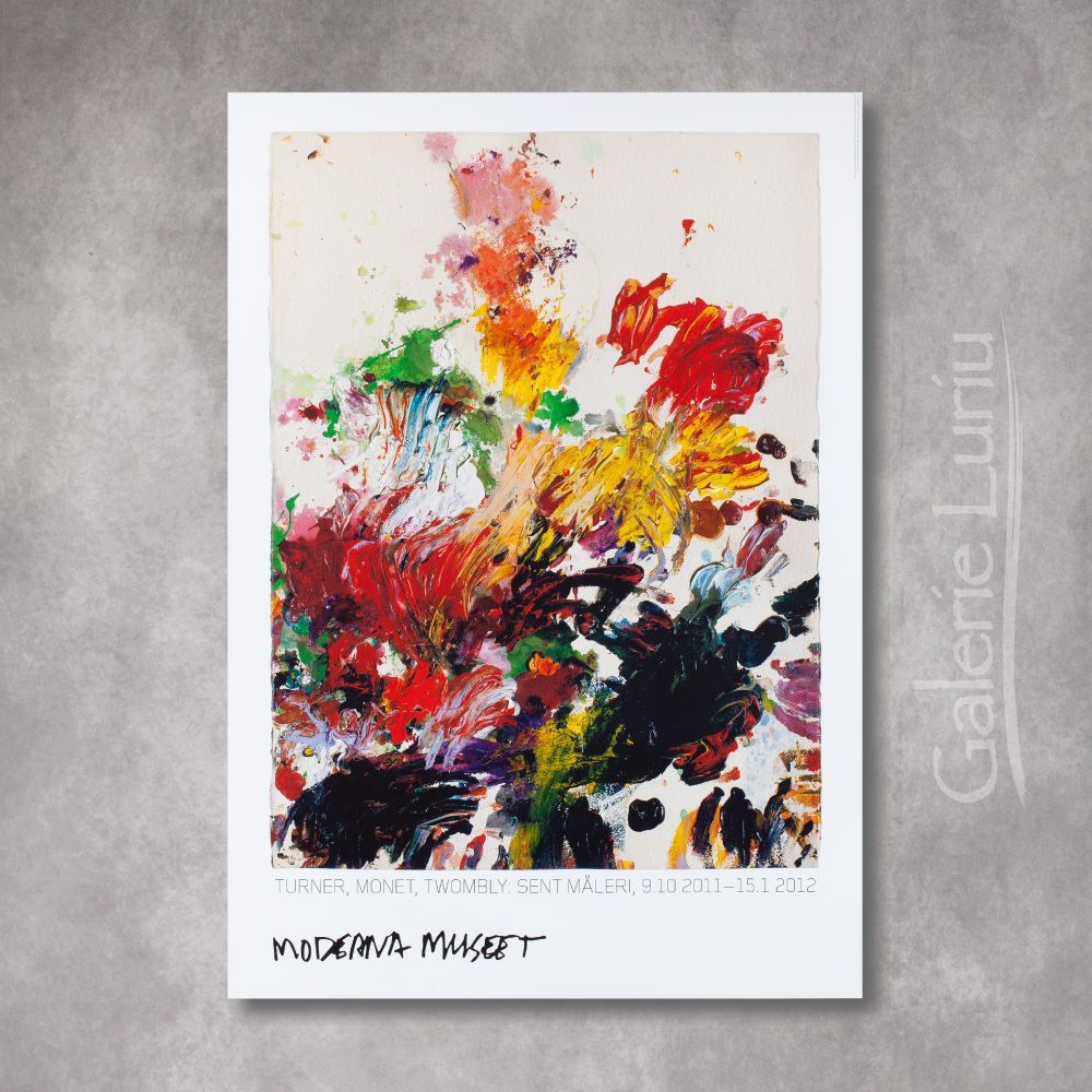 サイ・トゥオンブリー スウェーデンでの展覧会用ポスター「Untitled 