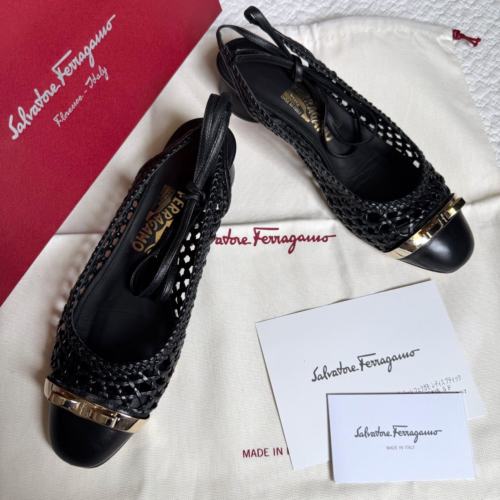 美品❤箱付き☆Ferragamo【フェラガモ】ヴァラ リボン パンプス 黒 フェラガモ ヴァラリボン パンプス 黒 23.5cm - メルカリ