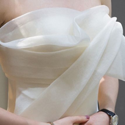 ワンピース ドレス チューブトップ ロング マーメイド サテン