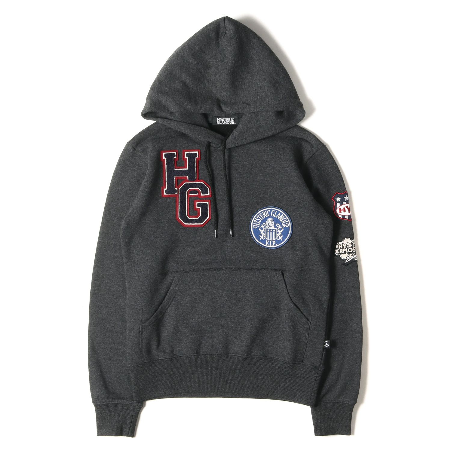 セール パリ HYSTERIC GLAMOUR ダークグレー パーカー L 【公式通販】