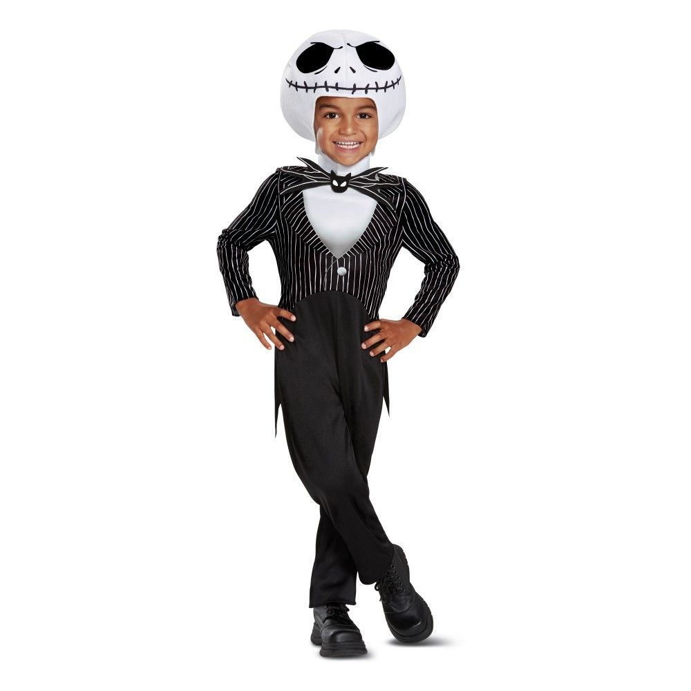 ジャック スケリントン 衣装 コスチューム S 子供男性用 ナイトメアー ビフォア クリスマス ディズニーハロウィン コスプレ