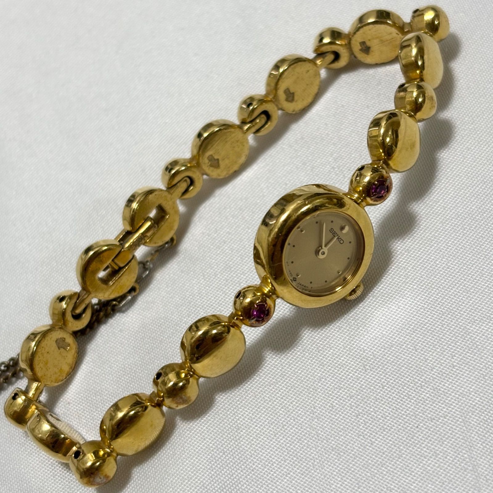 SEIKO セイコー 1E20-0420 腕時計 送料無料】SEIKO/セイコー/1E20-0420/クォーツ腕時計/ゴールド/電池