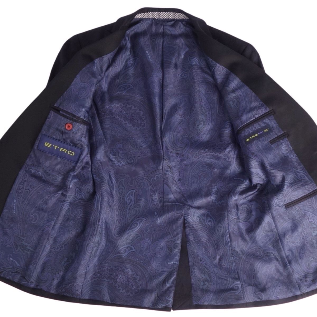 美品 エトロ ETRO セットアップ スーツ シングル ペイズリー ウール